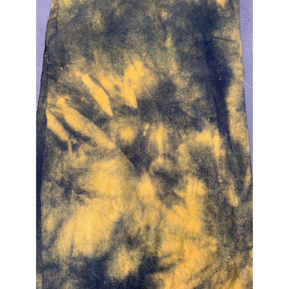 Tie-Dye Wool Rug Hooking Fabric 32" X 54" Yellow & Green